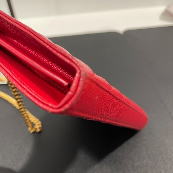 Yves Saint Laurent Portefeuille Envelope Leather Crossbody Bag/WOC (JB1084) - Picture 5 of 11